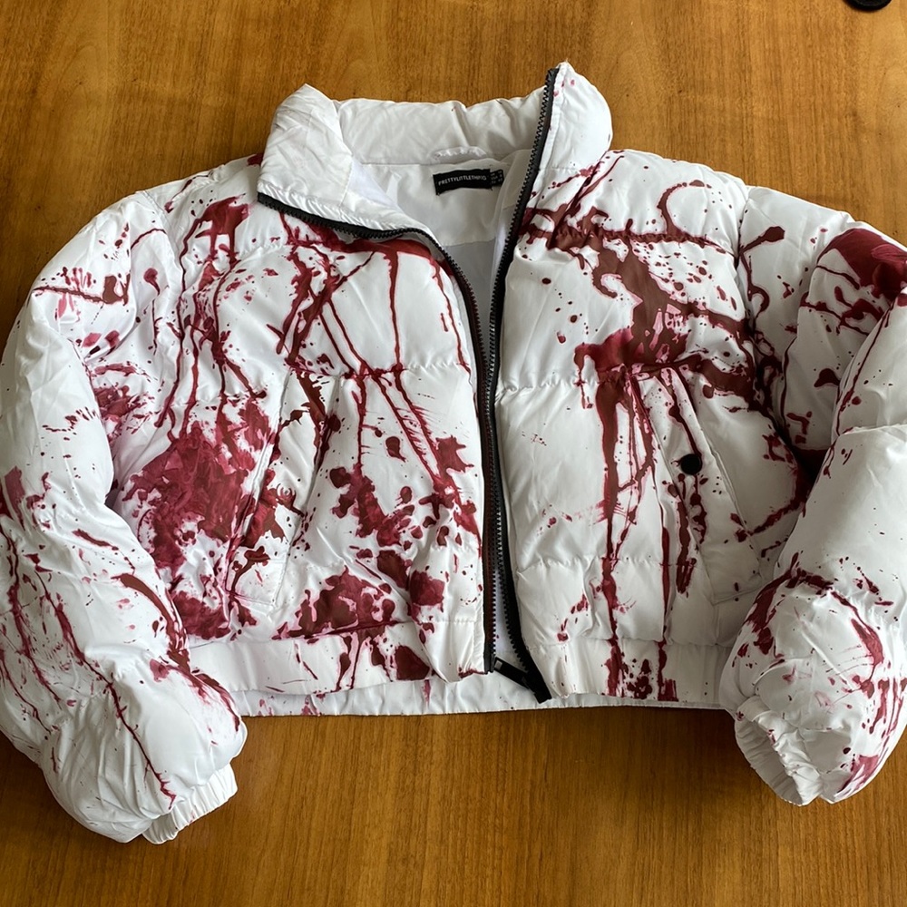 Jennifer’s Body customized white puffer, size 8